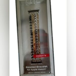 Apple - New In Box,Beaded Gold & Silver Tone Bracelet For Apple Watch Size 38-41